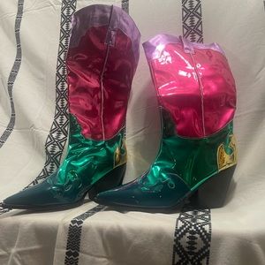 Crazy colorful cowboy boots